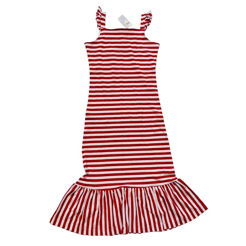 NWT Florence Eiseman Size 16 Red & White Stripe Kit Maxi Dress